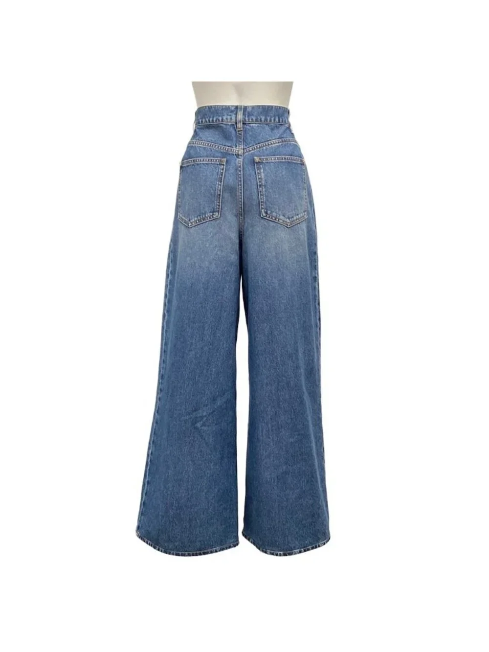 Chanel Jeans 36 S Blue Rhinestone Cotton